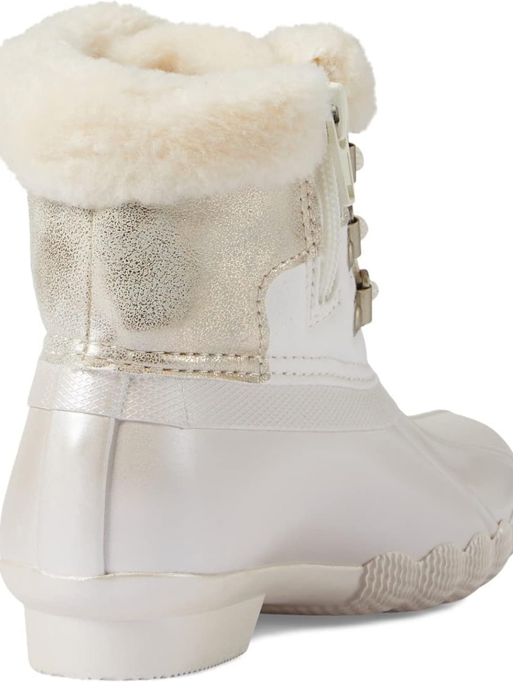 Sperry Youth Girls Alpine Saltwater Pearlized Ivory Duck Boots STK166415 Sz 5M - Picture 5 of 6